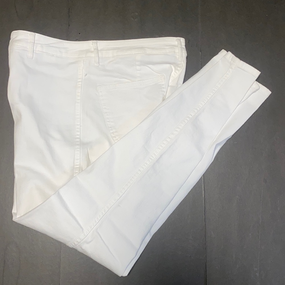 H&M White Skinny High Waist Ankle Jeans W29 T29